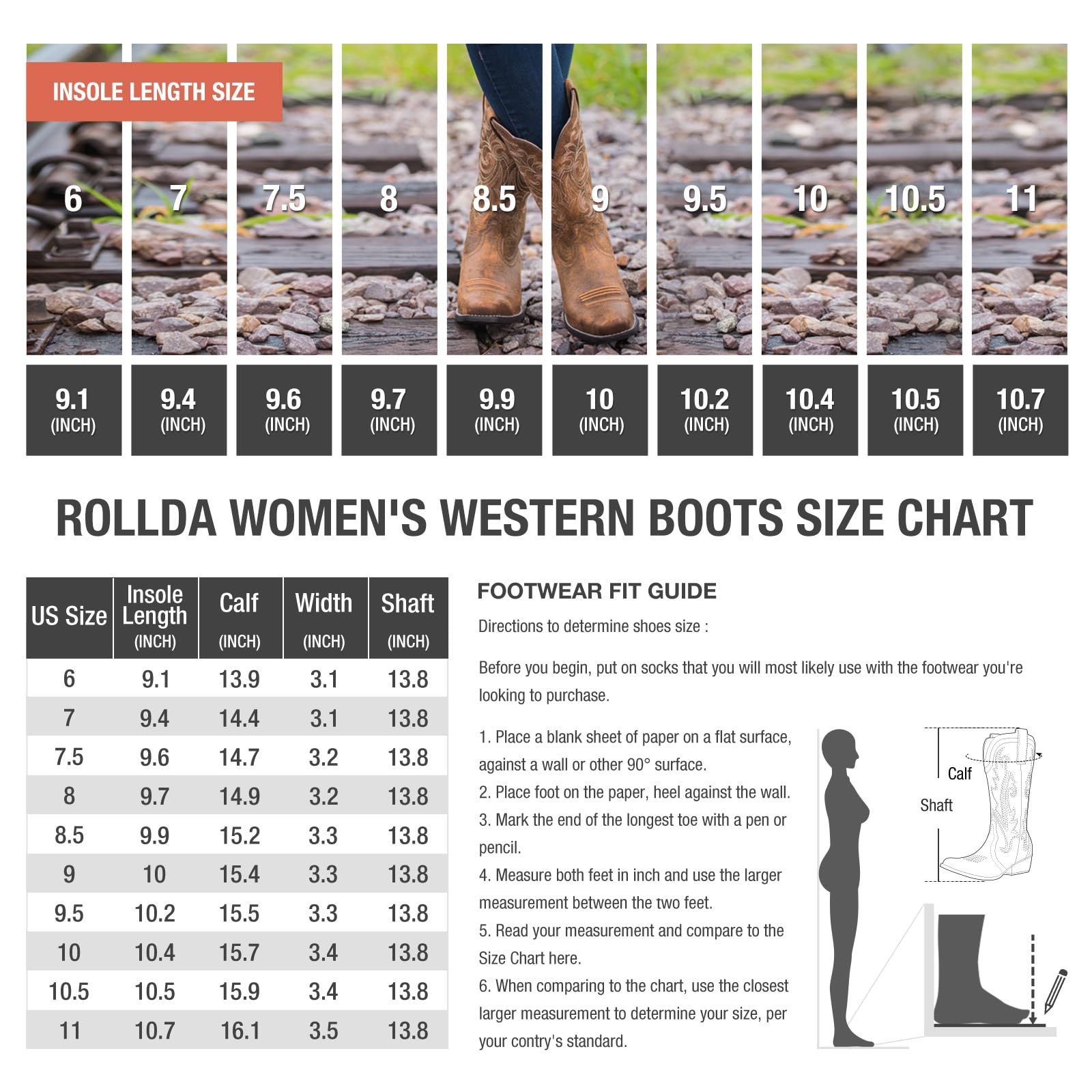 HISEA Women's Western Cowboy Boots - Pointed Toe Cowgirl Fashion Boots for Women | Perfect for Rodeo, Country Dancing & Casual Wear