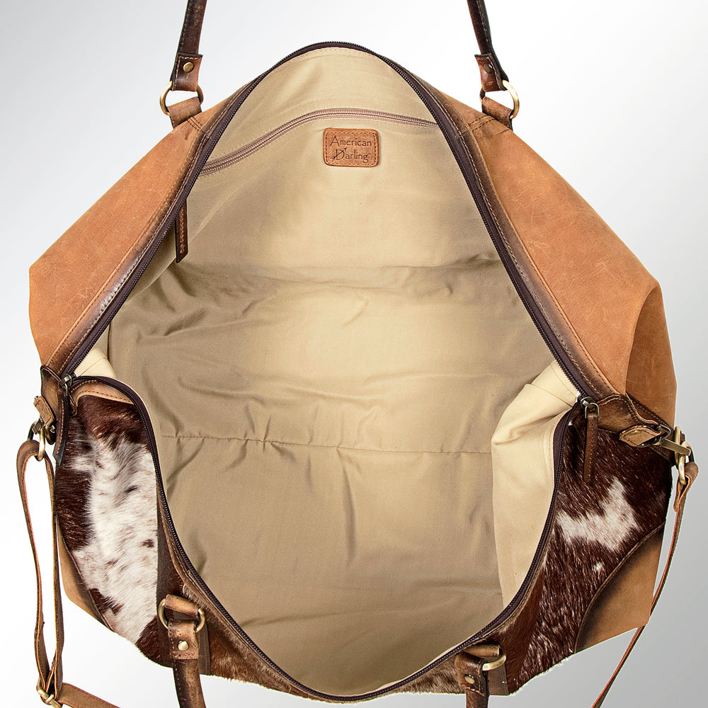 American Darling ADBGI123B Genuine Leather Women's Duffel Bag - Western Style Handbag Purse for Travel, Gym & Everyday Use