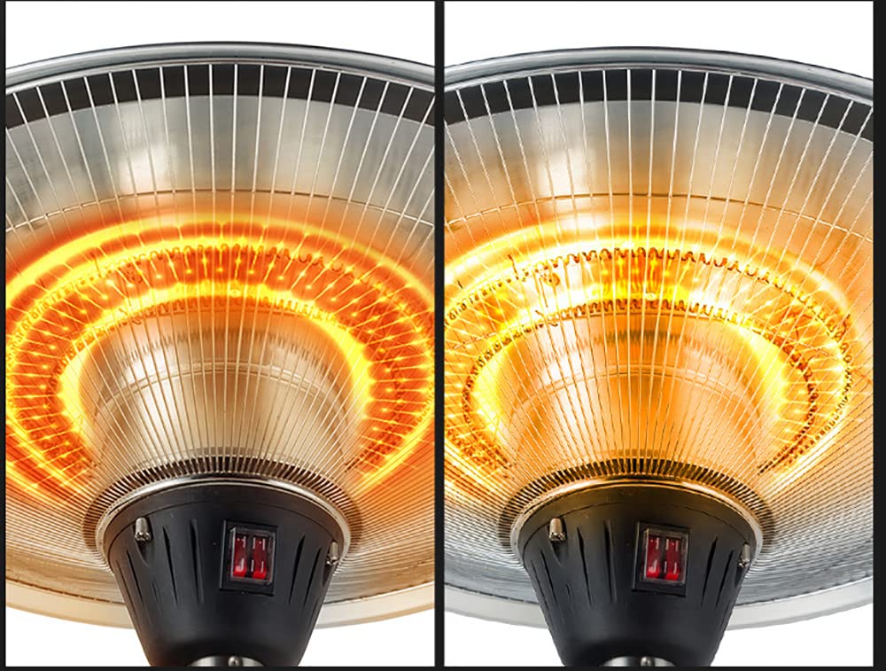 Outdoor Heater - High Power 1500W Waterproof Patio Heater with Adjustable Stand, 3 Heat Settings - Perfect for Balcony, Garden, Terrace & Indoor Use in Winter