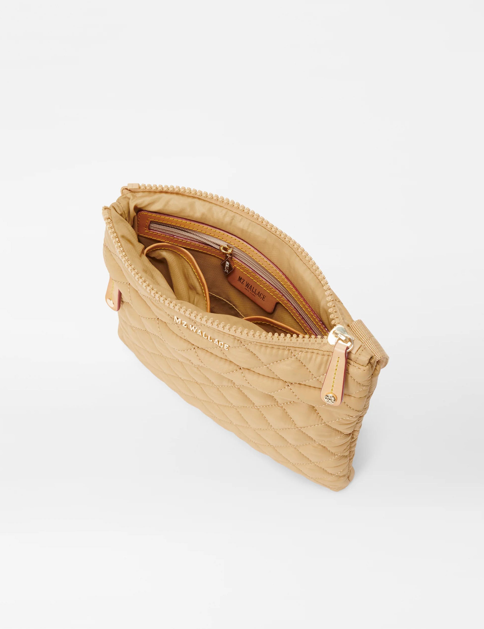 Metro Flat Crossbody Bag in Camel Color - Stylish & Lightweight Purse for Women - Perfect for Work, Travel & Everyday Use
