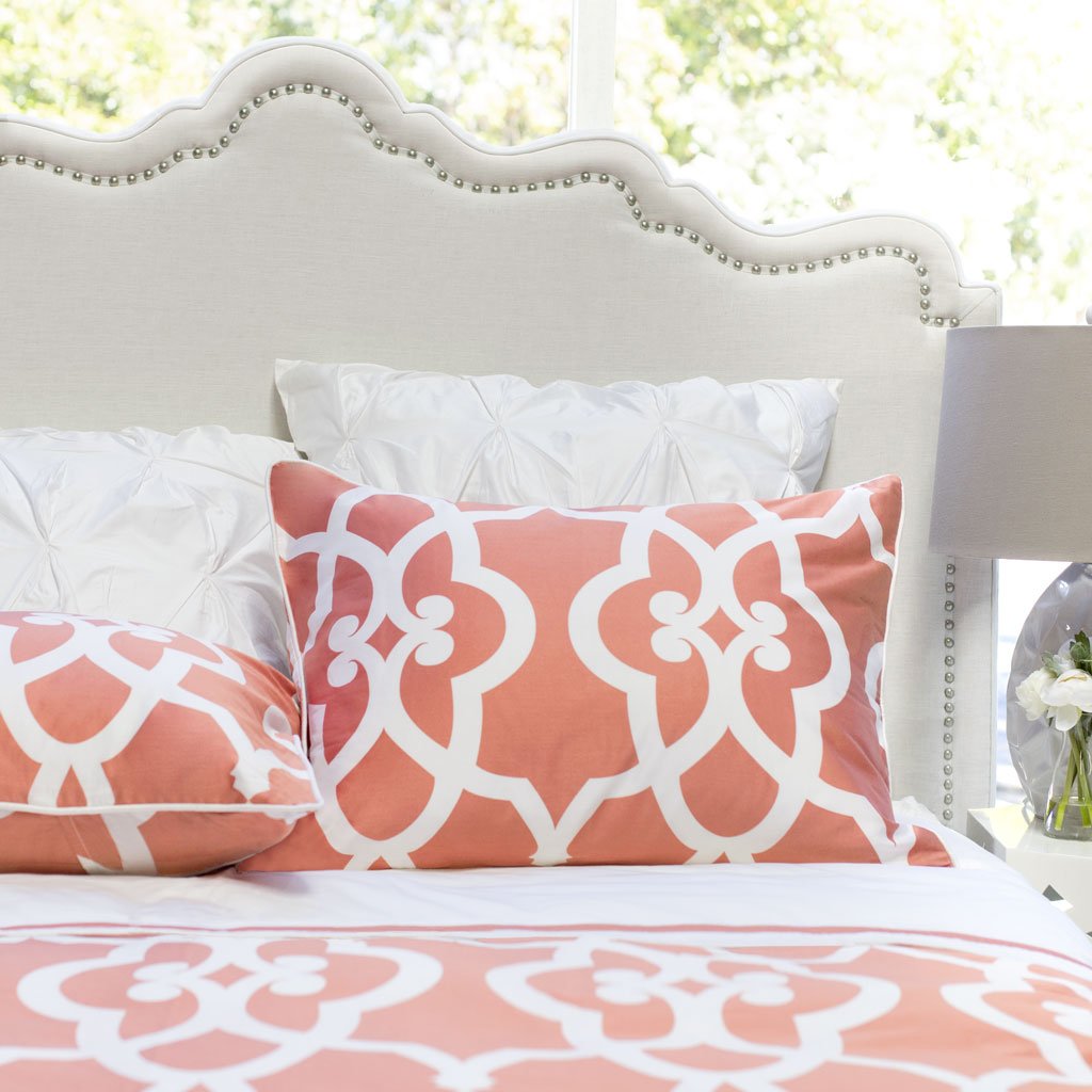 Coral Pacific Sham Pair - Premium Standard Pillow Shams Set of 2, Soft 100% Cotton Decorative Pillow Covers for Bedroom, Living Room & Guest Room Decor