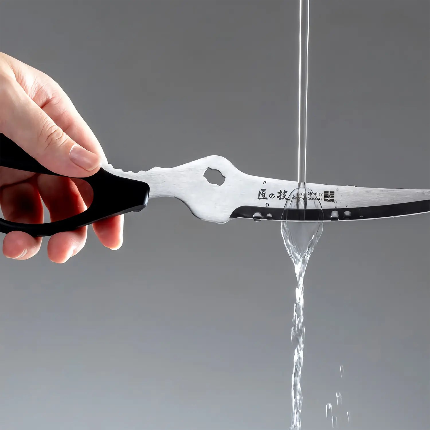 Premium Takuminowaza Stainless Steel Kitchen Scissors - Heavy Duty Pull Cutting Shears for Meat, Poultry, Herbs & Vegetables | Professional Cooking & Food Prep Tool