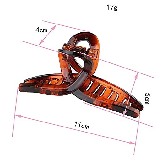 Elegant Acrylic Hair Claw Clips for Women & Girls - 9PCS Non-Slip Hair Barrettes & Jaw Clips - Perfect for Updos, Ponytails & Everyday Hairstyles