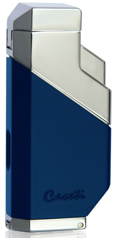 Premium Caseti Cozmo Triple Jet Flame Lighter - Matte Blue Finish | Windproof Butane Lighter for Cigars, Candles & Outdoor Use | Perfect for Camping, BBQ & Everyday Carry