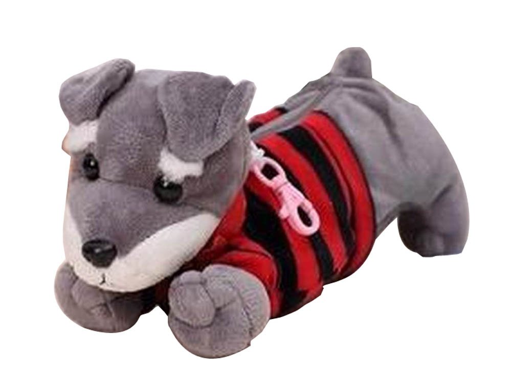 Cute Animal Plush Pencil Case for School & Office - Dog Design Stationery Organizer with Zipper, Perfect for Students, Teachers & Work Supplies Storage