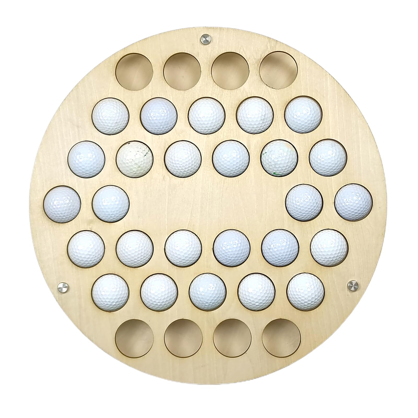 34-Hole Wooden Golf Ball Storage Rack - Wall Mounted Golf Ball Holder Shelf with Farmhouse Style, Flexible Floating Shelves for Living Room, Bedroom & Study | Perfect Golf Accessory Organizer for Home Decor & Sports Enthusiasts