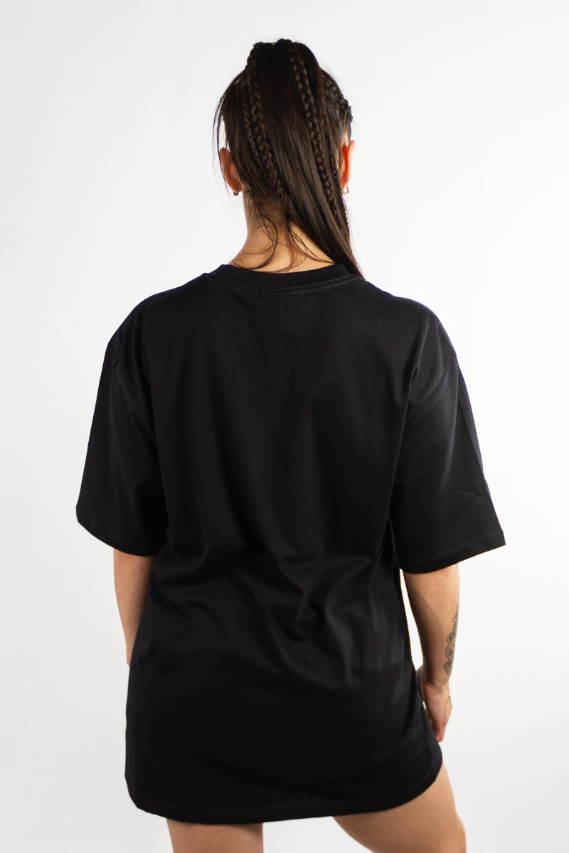 Kingpin Women's Oversized Black T-Shirt (5-Pack) - Soft Cotton Casual Tee for Everyday Wear, Gym, and Street Style
