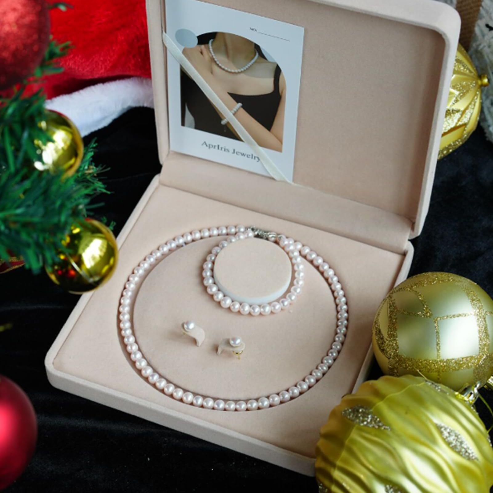 Elegant Freshwater Pearl Jewelry Set for Women - 3 Piece Pearl Necklace, Earrings & Bracelet | Perfect for Weddings, Parties & Formal Events
