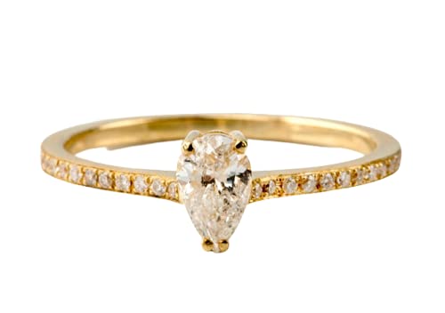 925 Sterling Silver White Topaz Solitaire Ring - Elegant Cubic Zirconia Engagement & Wedding Ring for Women | Perfect Proposal Gift, Anniversary Present & Everyday Statement Jewelry