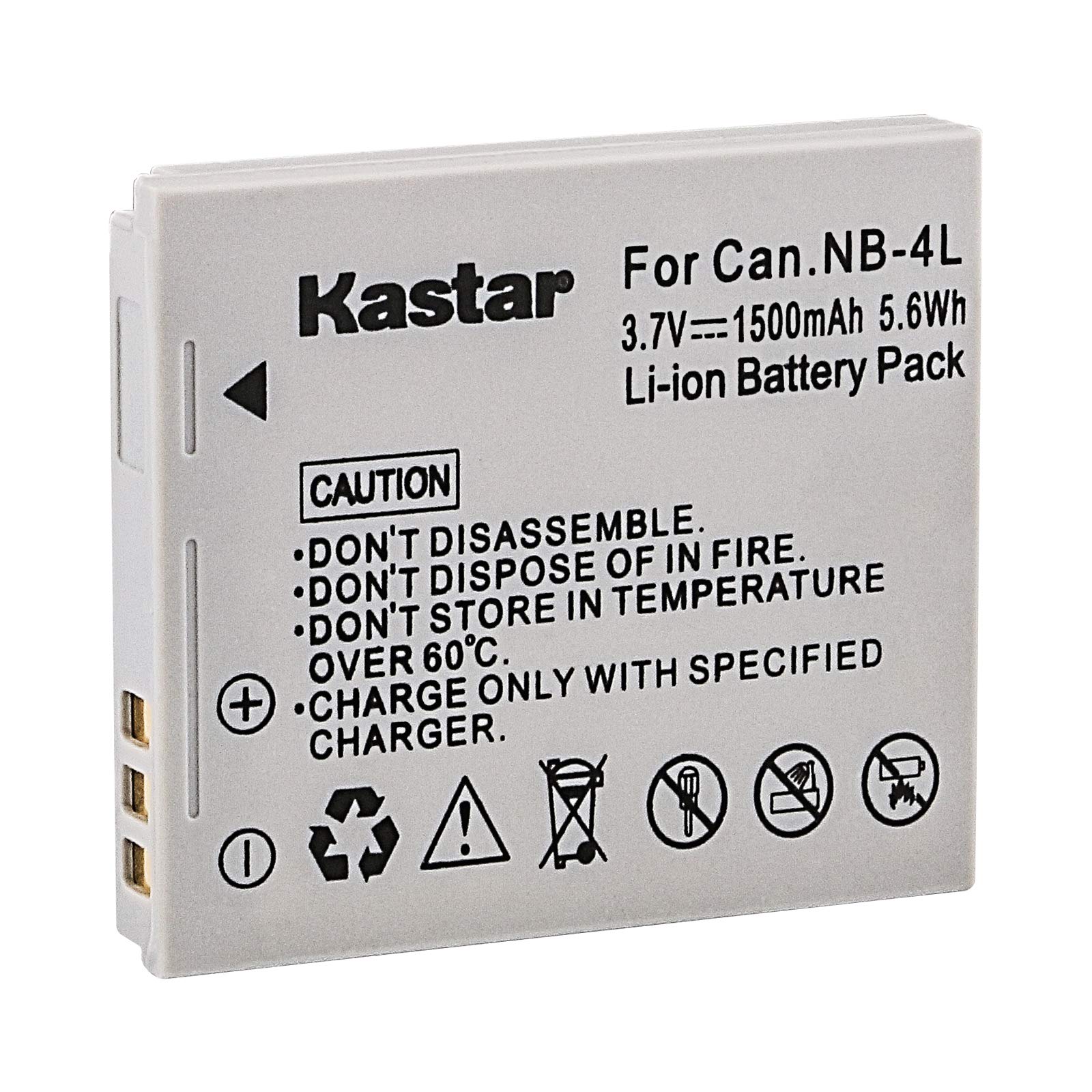 Kastar Replacement Battery and Charger Kit for Canon NB-4L NB4L CB-2LV 2LVE - Compatible with Digital IXUS 30 40 50 55 60 65 75, i Zoom, i7 Zoom Cameras - Perfect for Travel Photography and Everyday Shooting