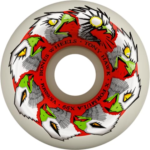Bones Wheels X99 X-Formula 99A Skateboard Wheels - High-Performance 99A Hardness Wheels for Street Skating, Park Riding & Technical Tricks