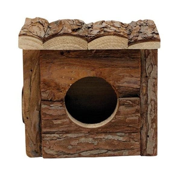 Living World TreeHouse Real Wood Cabin Hideout for Small Animals - Perfect for Hamsters, Guinea Pigs & Rabbits - Cozy Wooden Pet House for Cage or Playtime