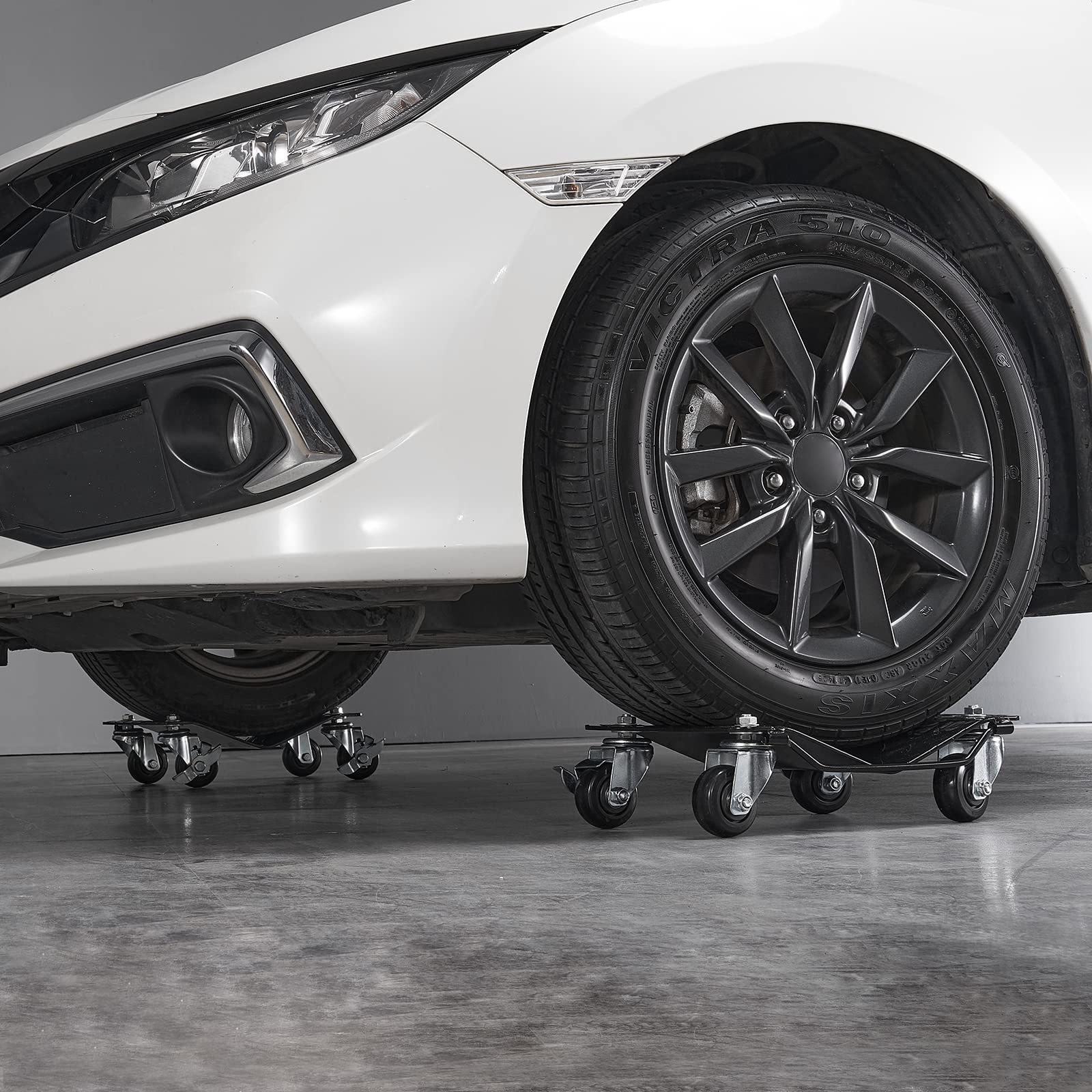 VEVOR 2-Piece Heavy-Duty Wheel Dolly Set - 3000 lbs Capacity Car Moving Dolly for Cars, Trucks, Trailers, Motorcycles & Boats - Perfect for Garage Repairs, Vehicle Storage & Auto Shop Maintenance