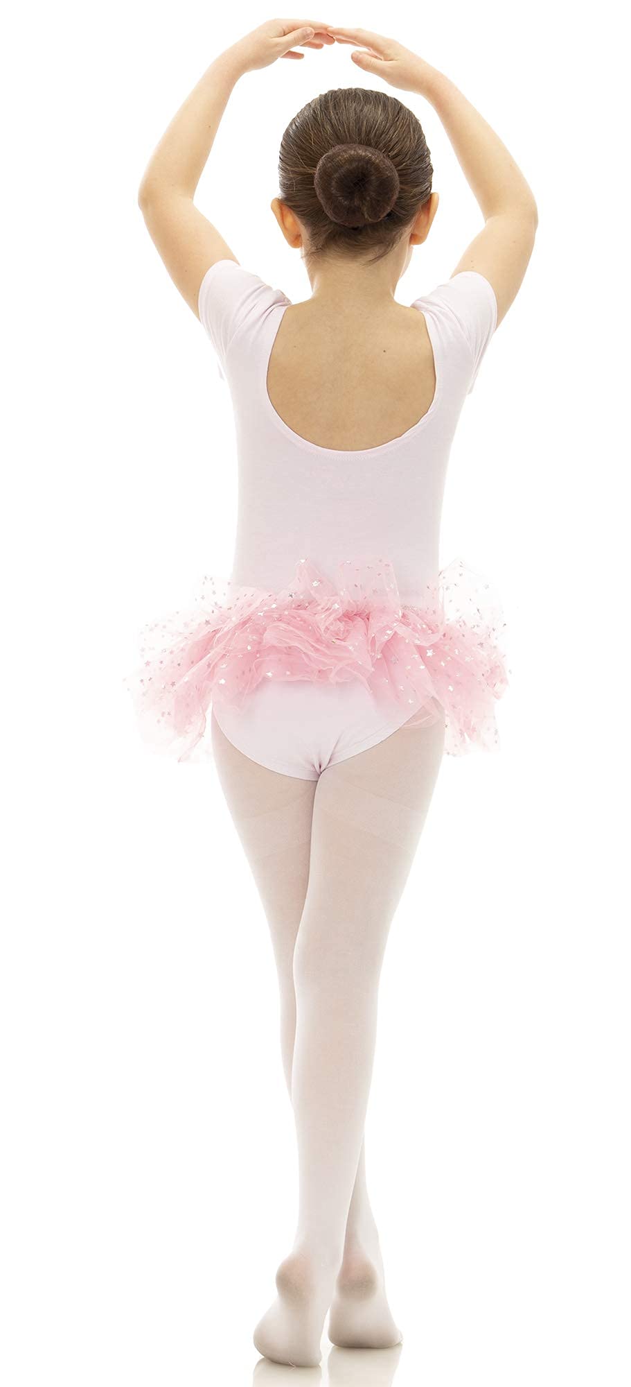 Disney Princess Belle Pink Ballet Leotard Tutu & Tights Dance Set for Girls - Size 5 - Perfect for Ballet Class, Recitals, Dress-Up Play, Birthday Parties & Halloween Costumes