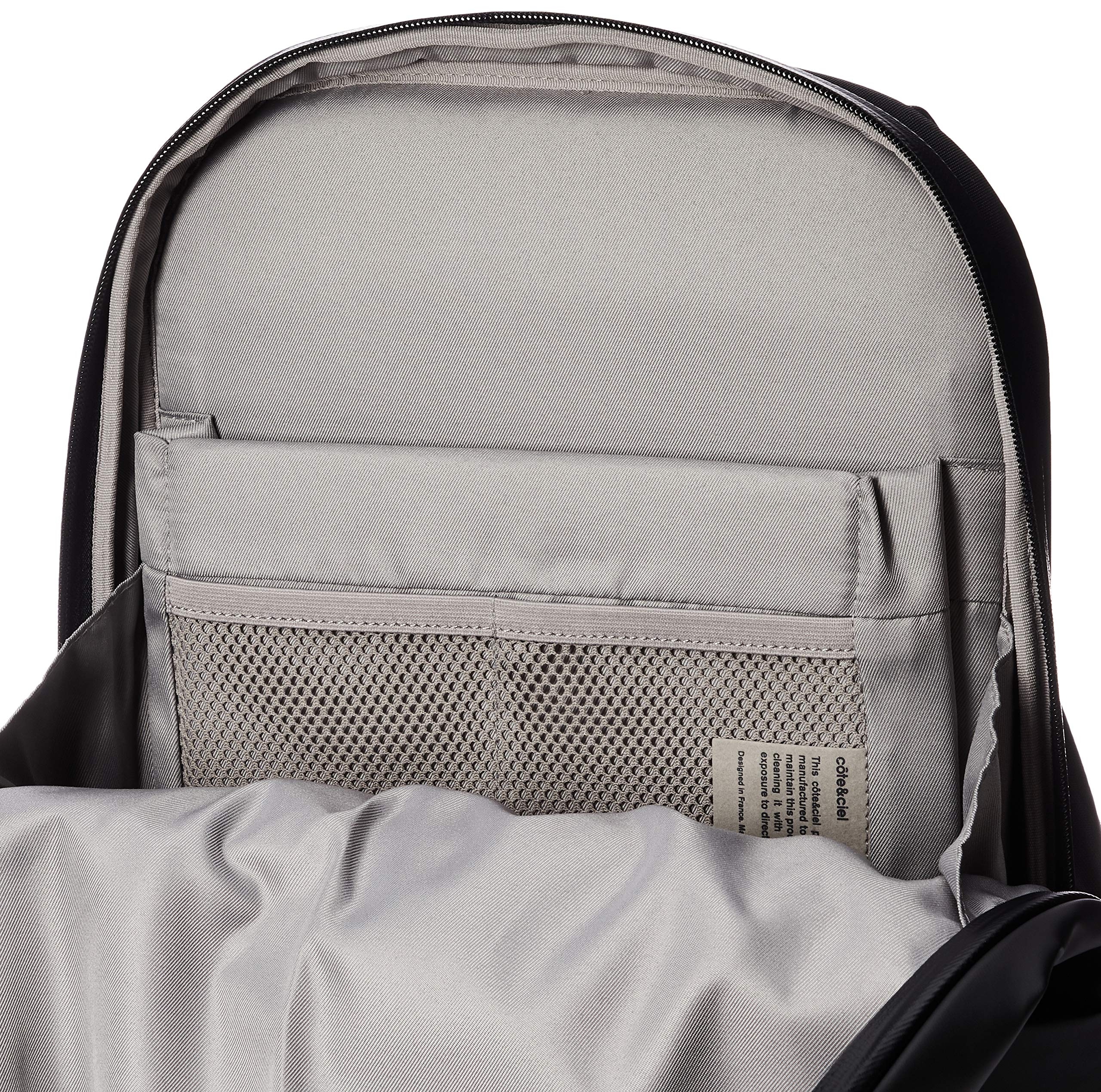 Cote&Ciel Obsidian Somme Backpack - Premium Black Laptop Backpack for Work & Travel | Water-Resistant Unisex Daypack for Professionals & Students | Perfect for Commuting, Business Trips & Campus Life