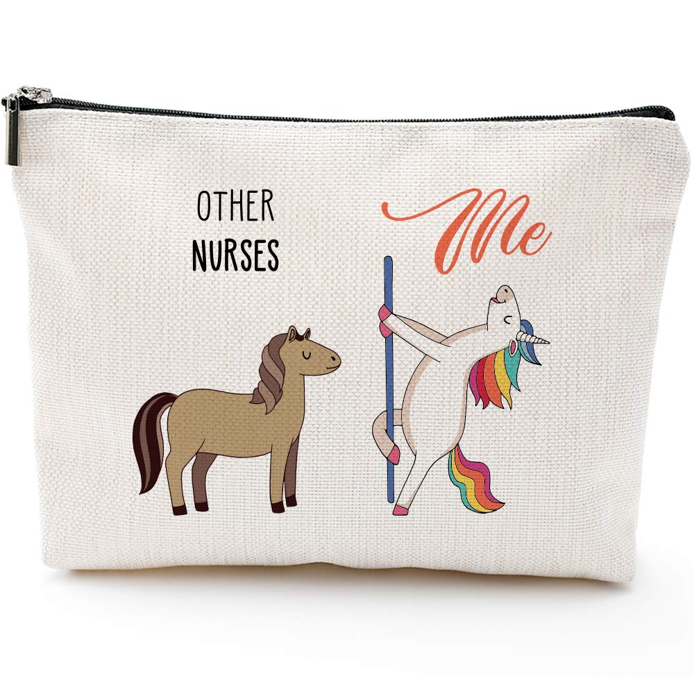 Funny Nurse Gifts for Women - Cute Makeup Bag & Cosmetic Pouch - Perfect Nurse Birthday & Graduation Gifts - Great for Work, School & Travel Accessories