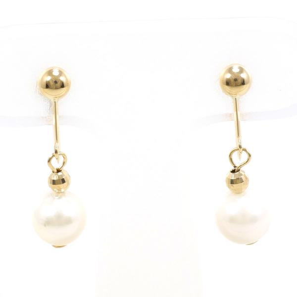 18K Yellow Gold Pearl Earrings for Women – Elegant & Timeless Pearl Jewelry – Perfect for Weddings, Parties & Special Occasions