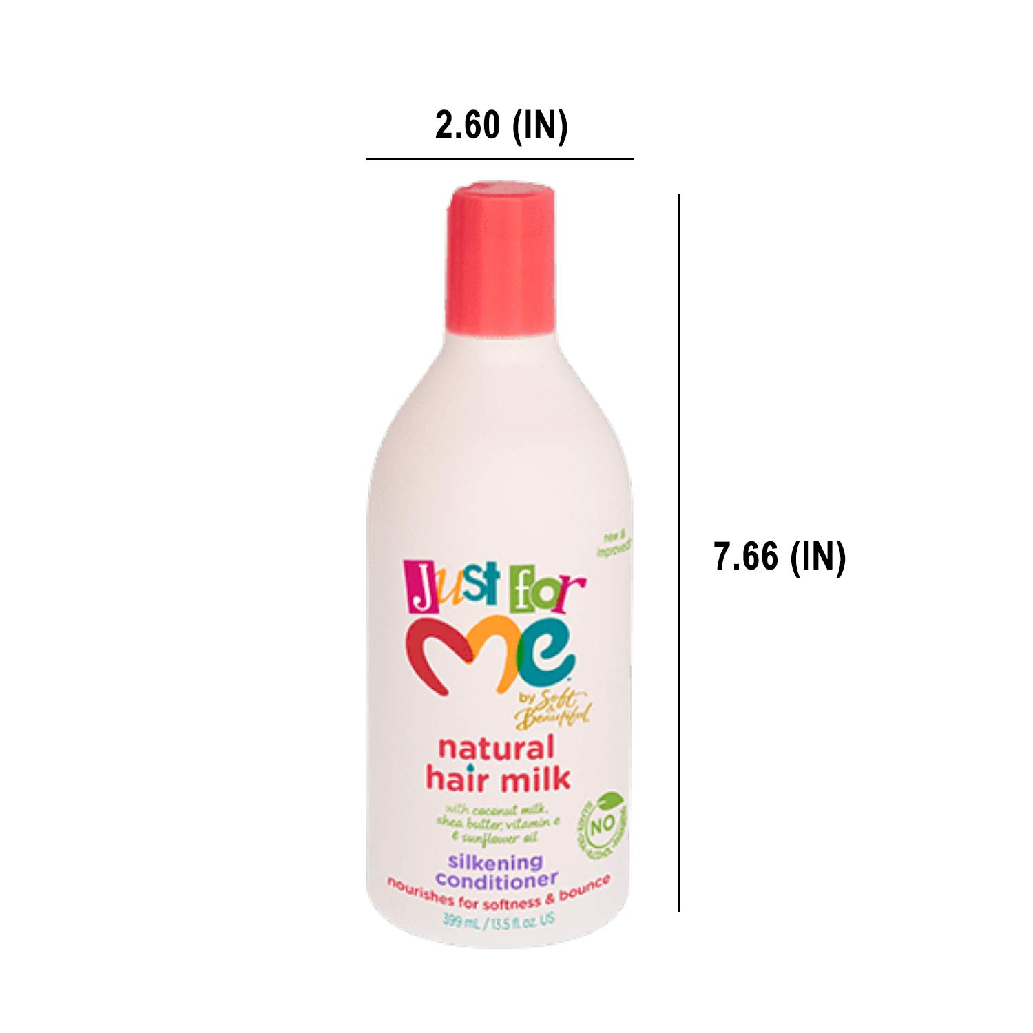 Just For Me Natural Hair Milk Silkening Conditioner - Moisturizing & Detangling for Kids & Adults - Perfect for Curly, Coily & Natural Hair Care