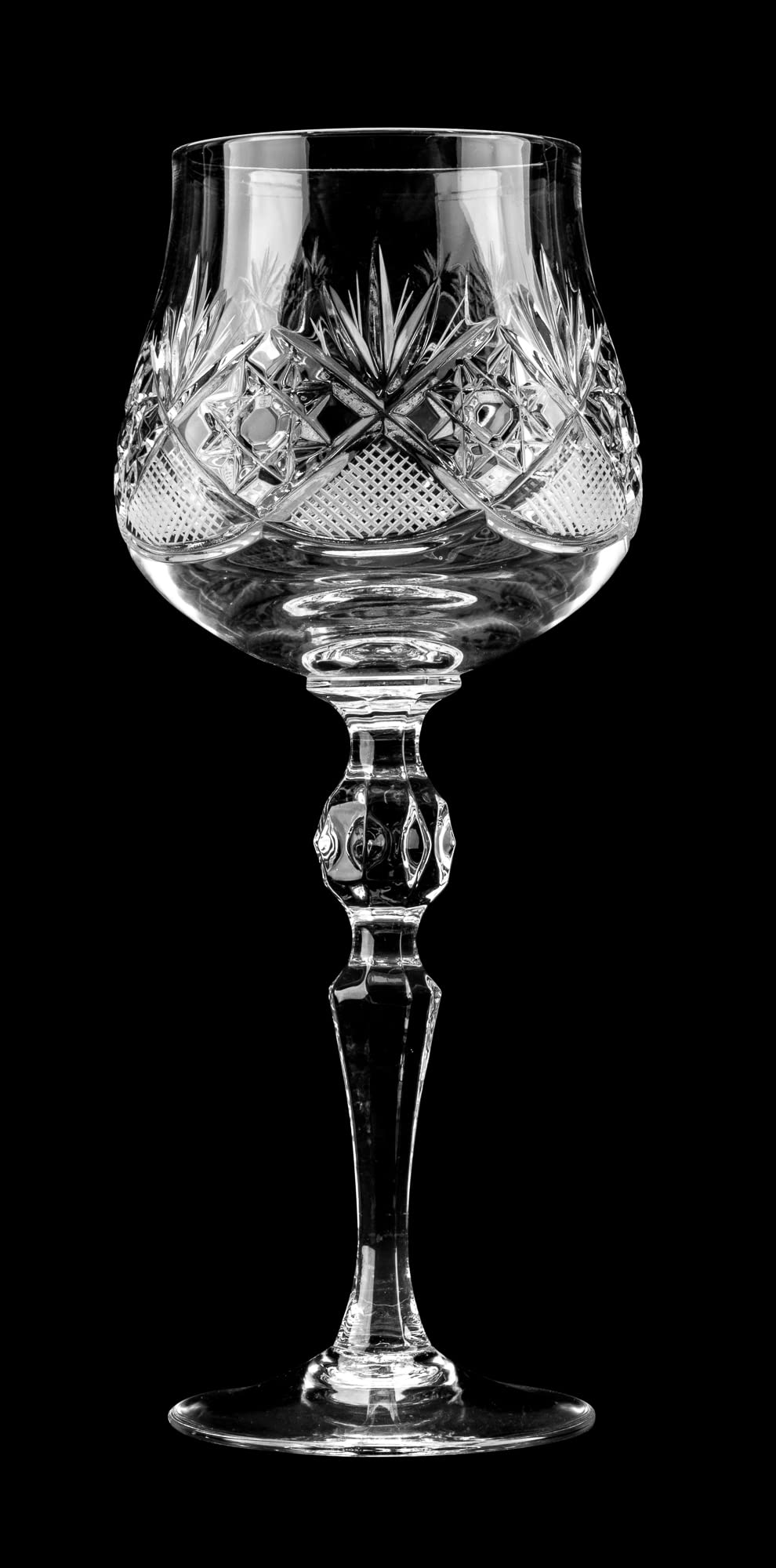 Premium 8 Oz Handmade Crystal Wine Glasses - Long Stem Clear Red & White Wine Goblets, Elegant Wedding Gift Set of 6 - Perfect for Dinner Parties, Anniversary Celebrations & Romantic Date Nights