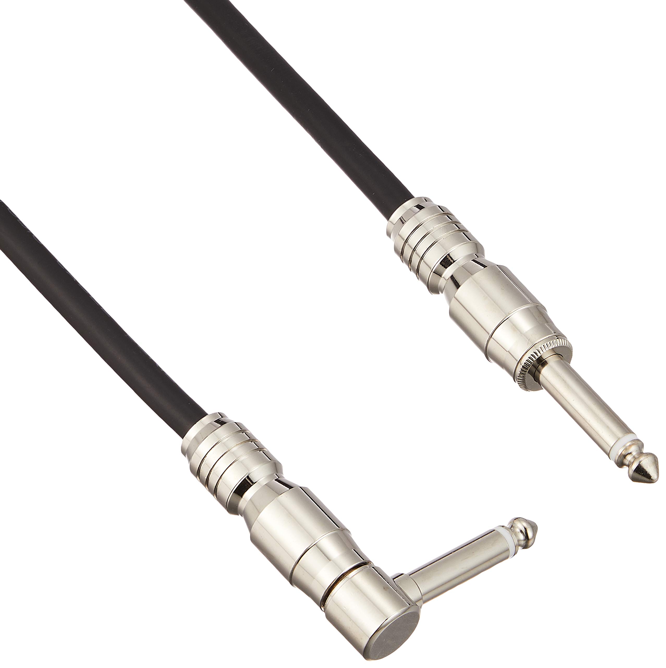Ibanez HF10L 10ft Studio Instrument Cable with Straight & Right Angle Plugs - High-Quality Guitar/Bass Cable for Professional Musicians & Home Recording Studios