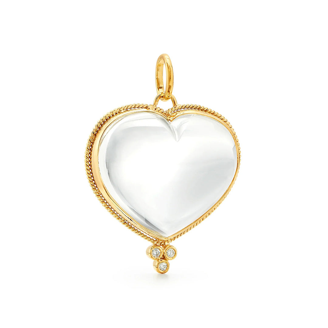 Temple St. Clair Rock Crystal Heart Pendant Necklace - 18K Gold Plated Elegant Jewelry for Women, Perfect Gift for Valentine's Day, Anniversary & Special Occasions