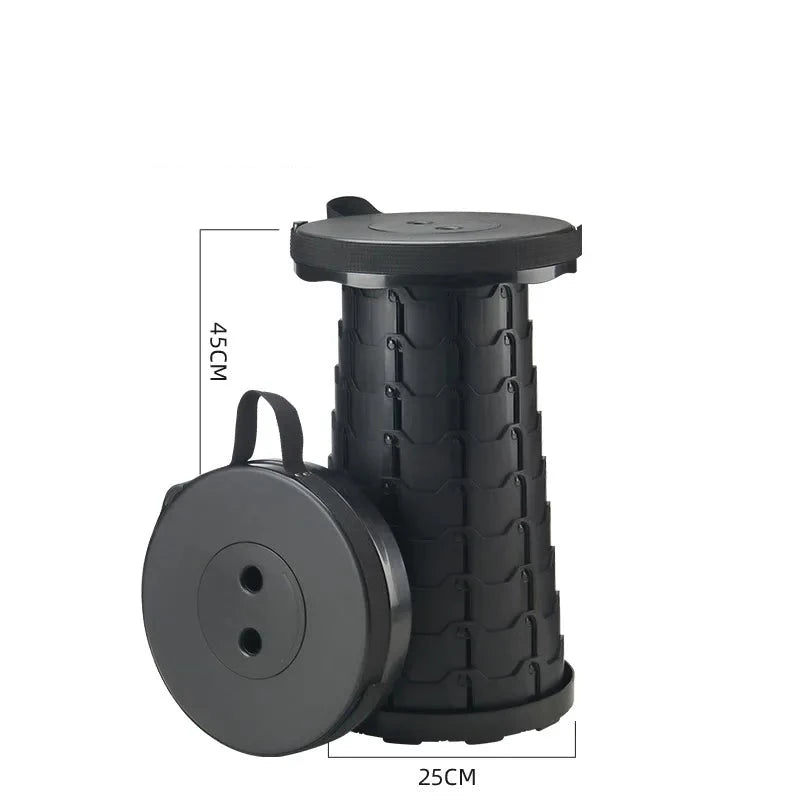 Premium Collapsible Portable Folding Stool - Lightweight & Compact Outdoor Camping Chair for Hiking, Fishing, Concerts, Picnics & Waiting in Line - Perfect for Campers, Anglers & Music Lovers