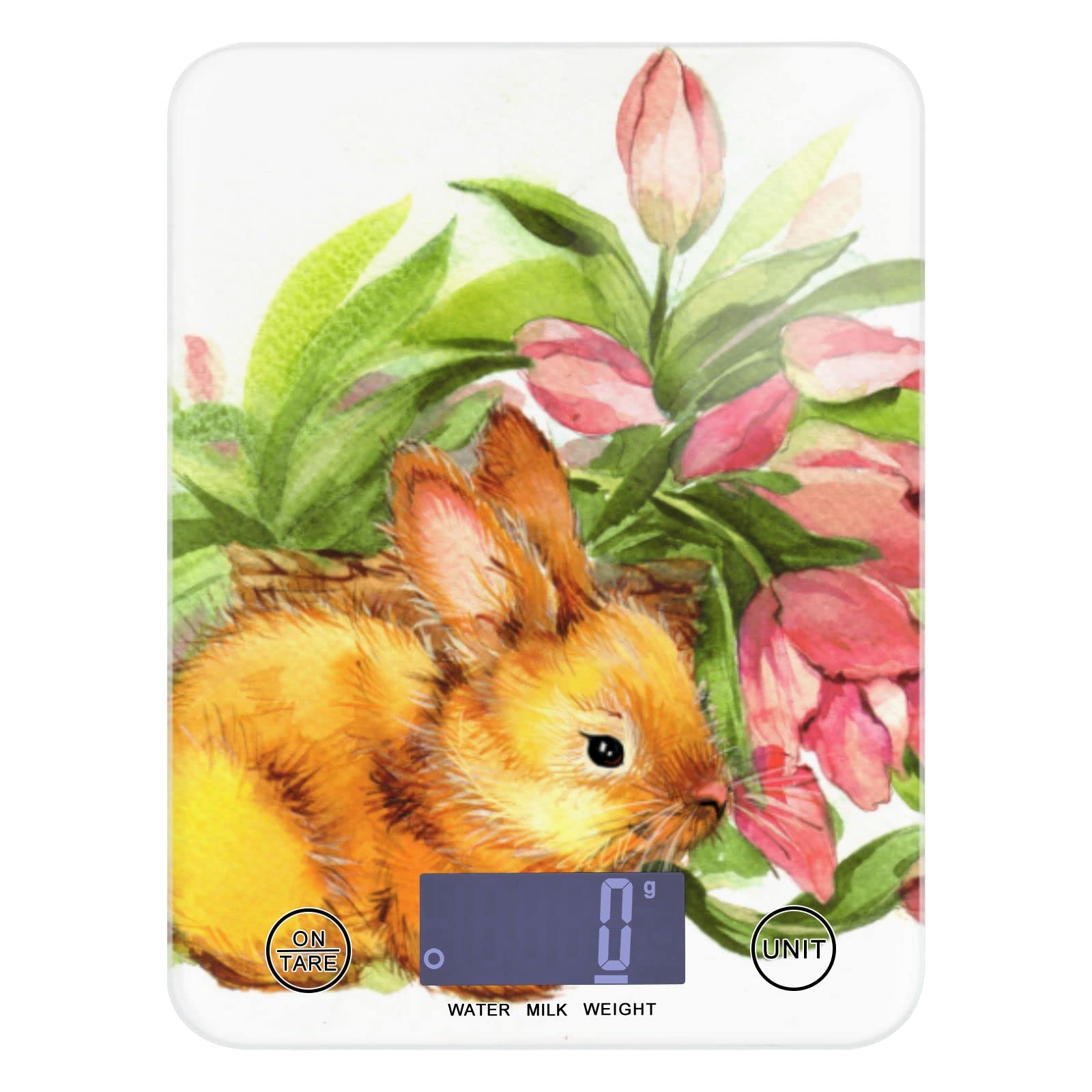 Easter Bunny Digital Kitchen Scale - Waterproof, Ounces & Grams for Baking & Cooking