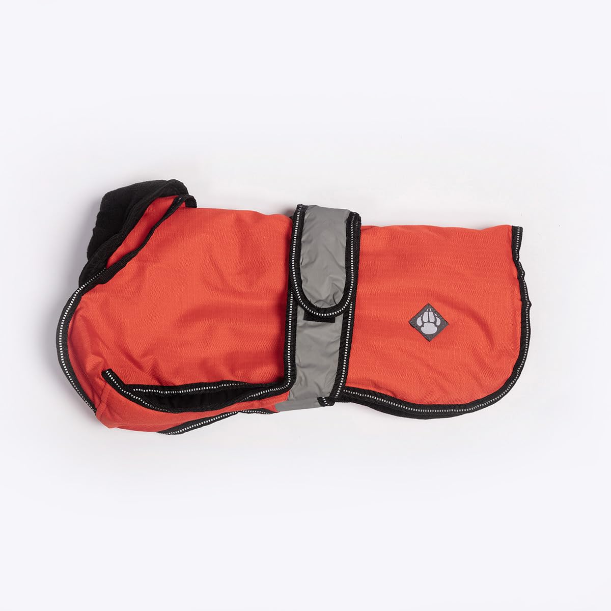 2 in 1 Reflective Dog Coat with Orange Dots - 28 Inch Waterproof Winter Jacket for Medium Dogs - Perfect for Night Walks & Cold Weather Protection