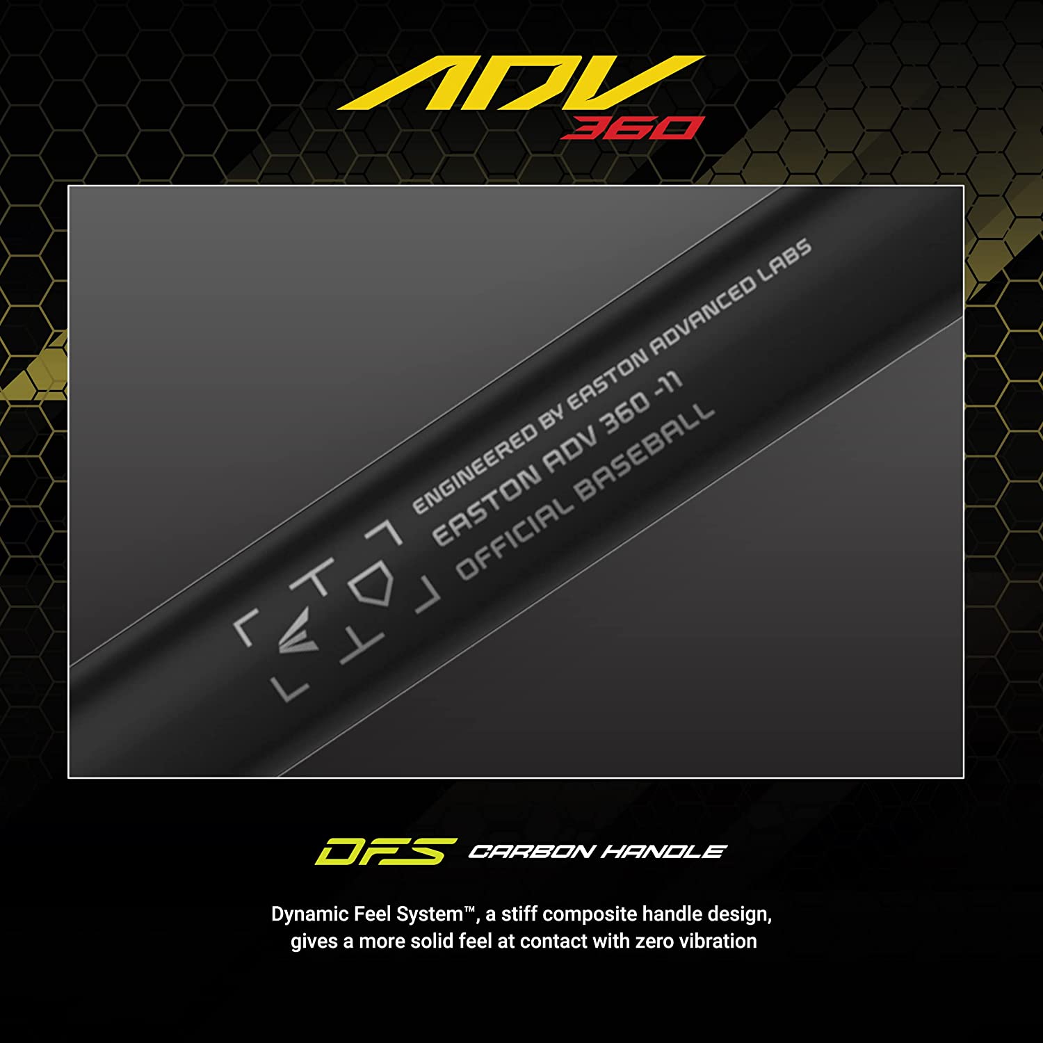 2023 New Easton ADV 360 10 USA Baseball Bat -2 5/8 Barrel Size-Yellow/Navy/Red Color-Perfect for Youth Baseball Games & Training