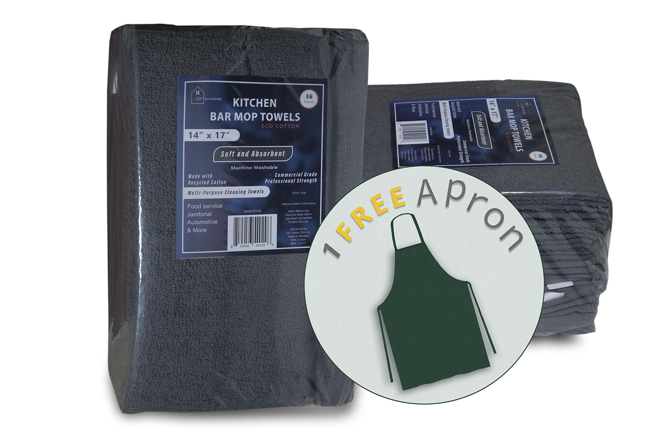 36-Pack Premium Cotton Bar Mop Towels (14
