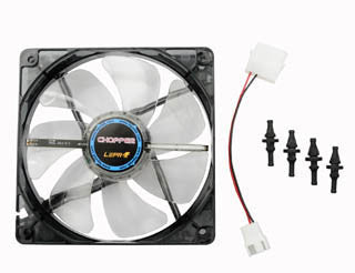 LEPA 120x120x25mm High Performance Cooling Fan with Blue LED - Quiet PC Case Fan for Gaming, Workstation & Home Office Computers - Perfect for Cooling CPU, GPU & PC Cases