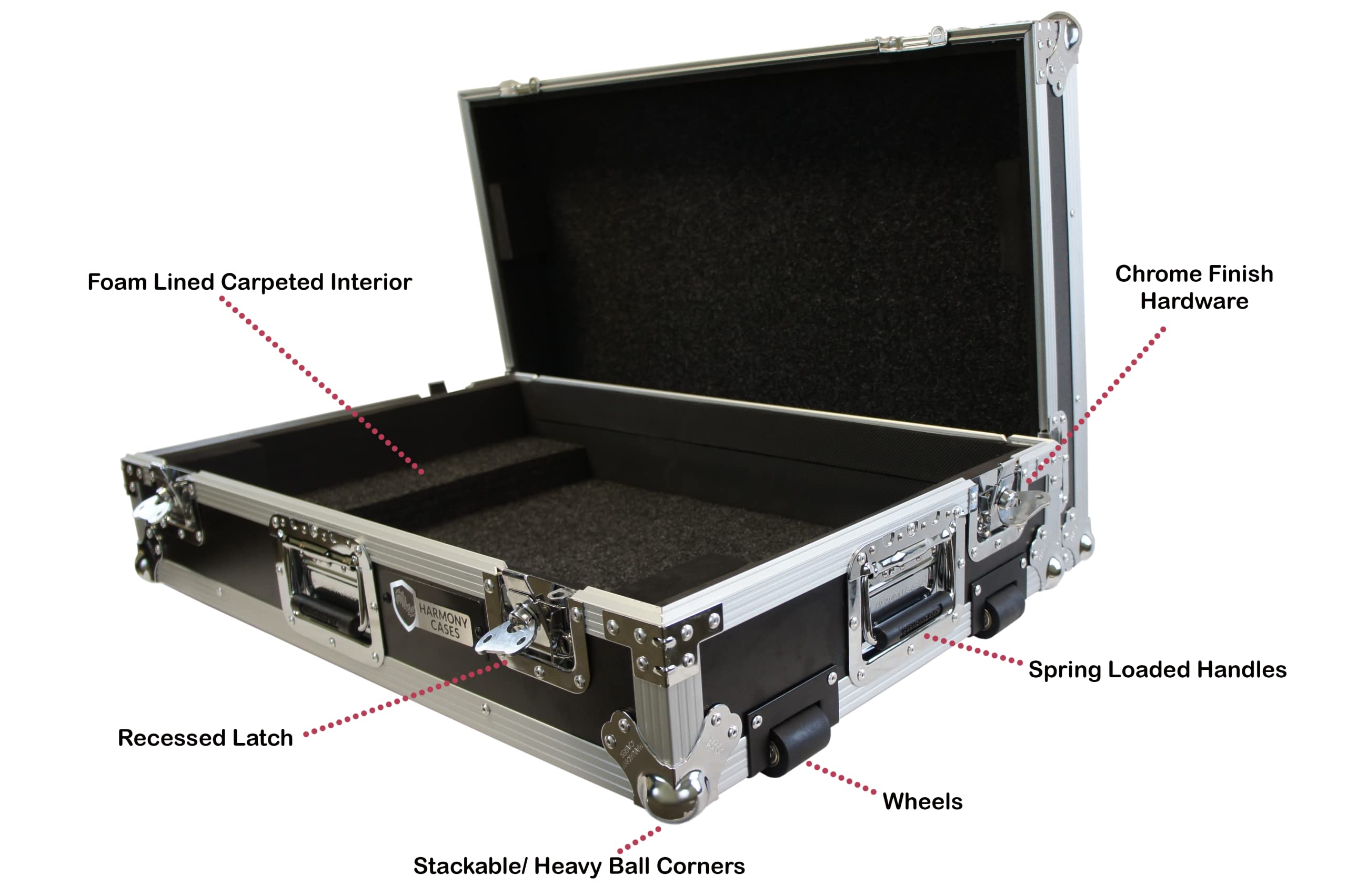 Pioneer XDJ-RX3 DJ Controller Flight Case with Wheels - Heavy Duty Custom Protection for DJ Equipment - Perfect for Travel, Gigs & Studio Use