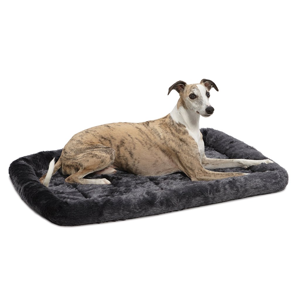 MidWest Homes for Pets 36-Inch Gray Bolster Dog Bed - Comfortable Orthopedic Support for Medium & Large Dogs - Fits 36-Inch Dog Crates - Machine Washable - Perfect for Bedrooms, Living Rooms & Kennels