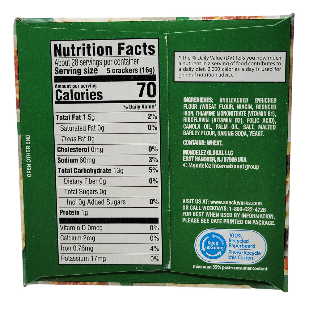 Nabisco Unsalted Premium Saltine Crackers 1lb - Delicious & Crispy Snacks for Soups, Cheese Platters & Healthy Eating