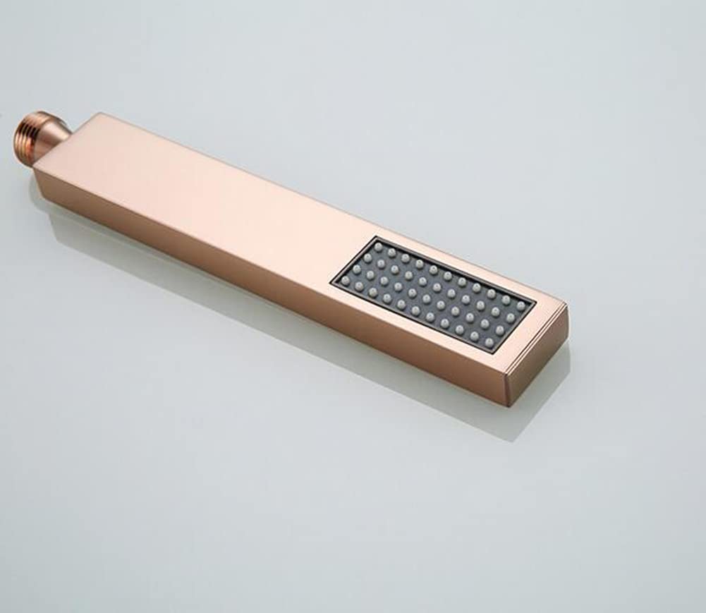 Luxury Rose Gold Thermostatic Wall Mounted Shower Set - 10 Inch Rainfall Shower Head & Hand Shower - Brass Bathroom Mixer Tap with Diverter - Perfect for Modern Spa-Like Bathroom Experience