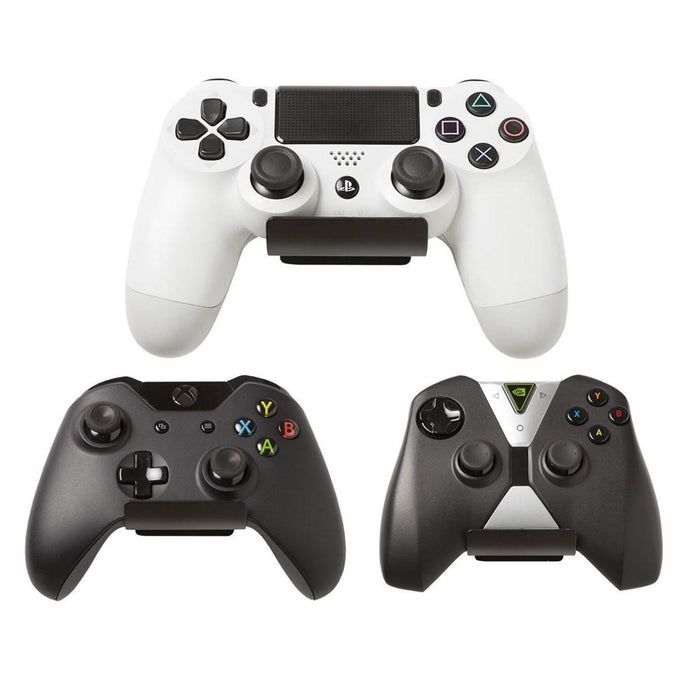 Hideit Nintendo Switch Wall Mount Bracket - Black Dual Controller Bundle for Nintendo Switch & OLED | Space-Saving Gaming Accessory for Living Room, Bedroom & Game Room