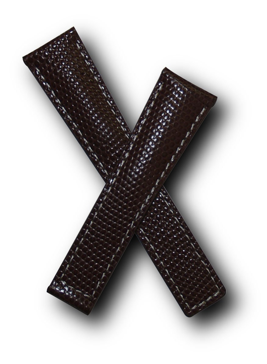 20mm Dark Brown Lizard Leather Watch Band for TAG Heuer Monza - Dress & Business Style