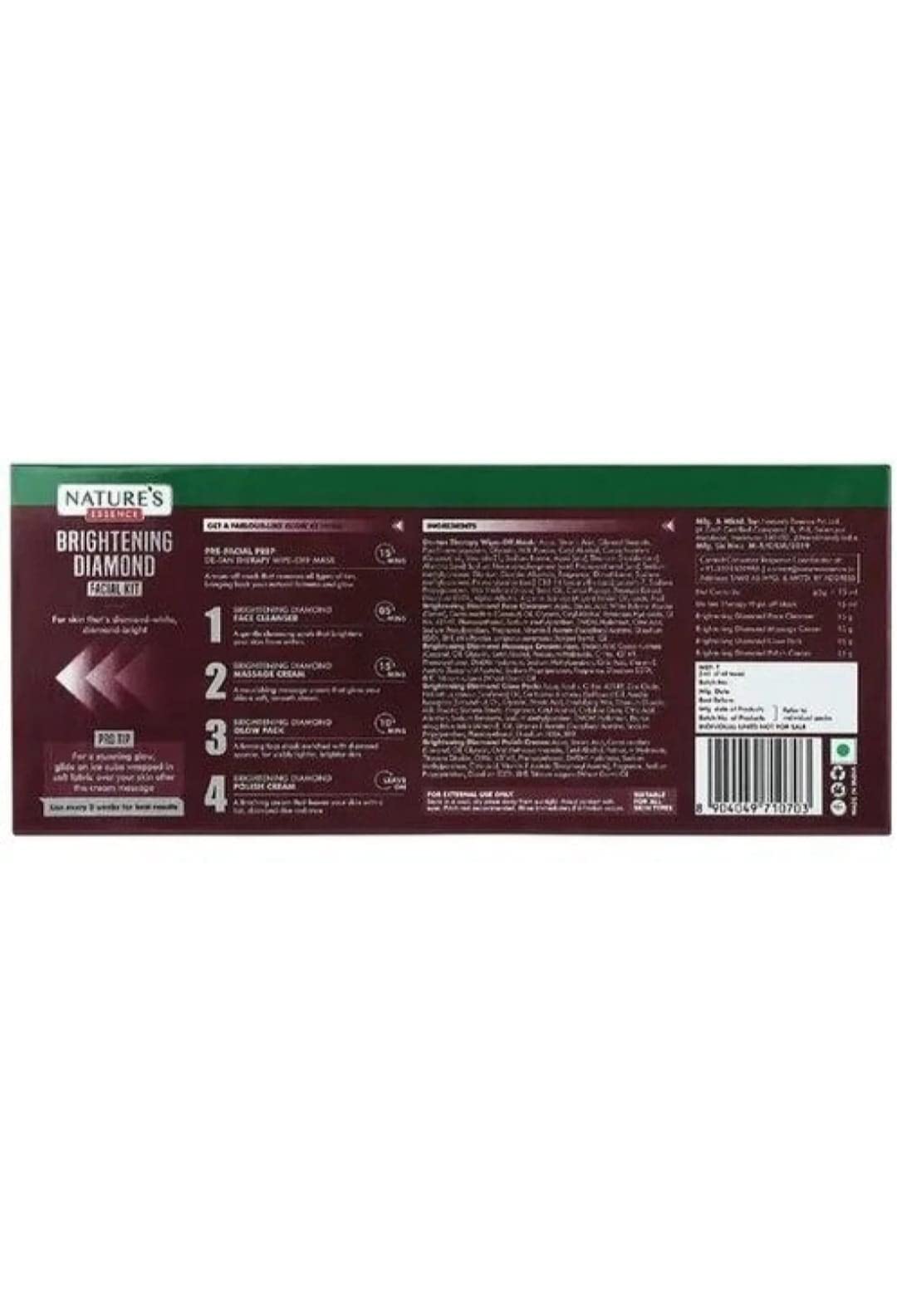 Nature's Essence Mini Diamond Facial Kit - Exfoliating & Brightening Skincare Set for Glowing Skin | Perfect for At-Home Spa Days & Gift Giving