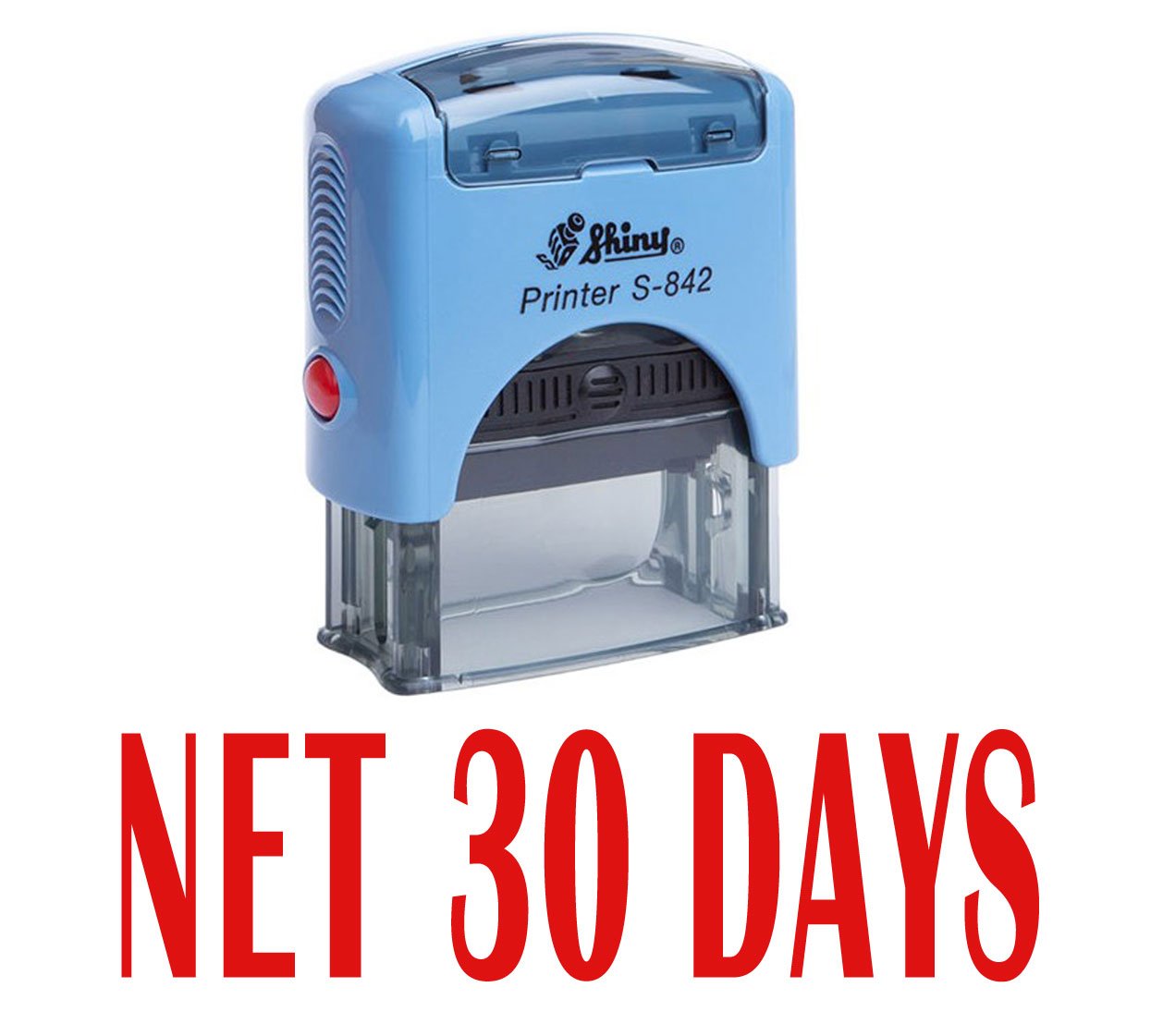 Custom Self-Inking Rubber Stamp with NET 30 Days - Premium Office Stationery for Professional Documents, Invoices & Business Correspondence