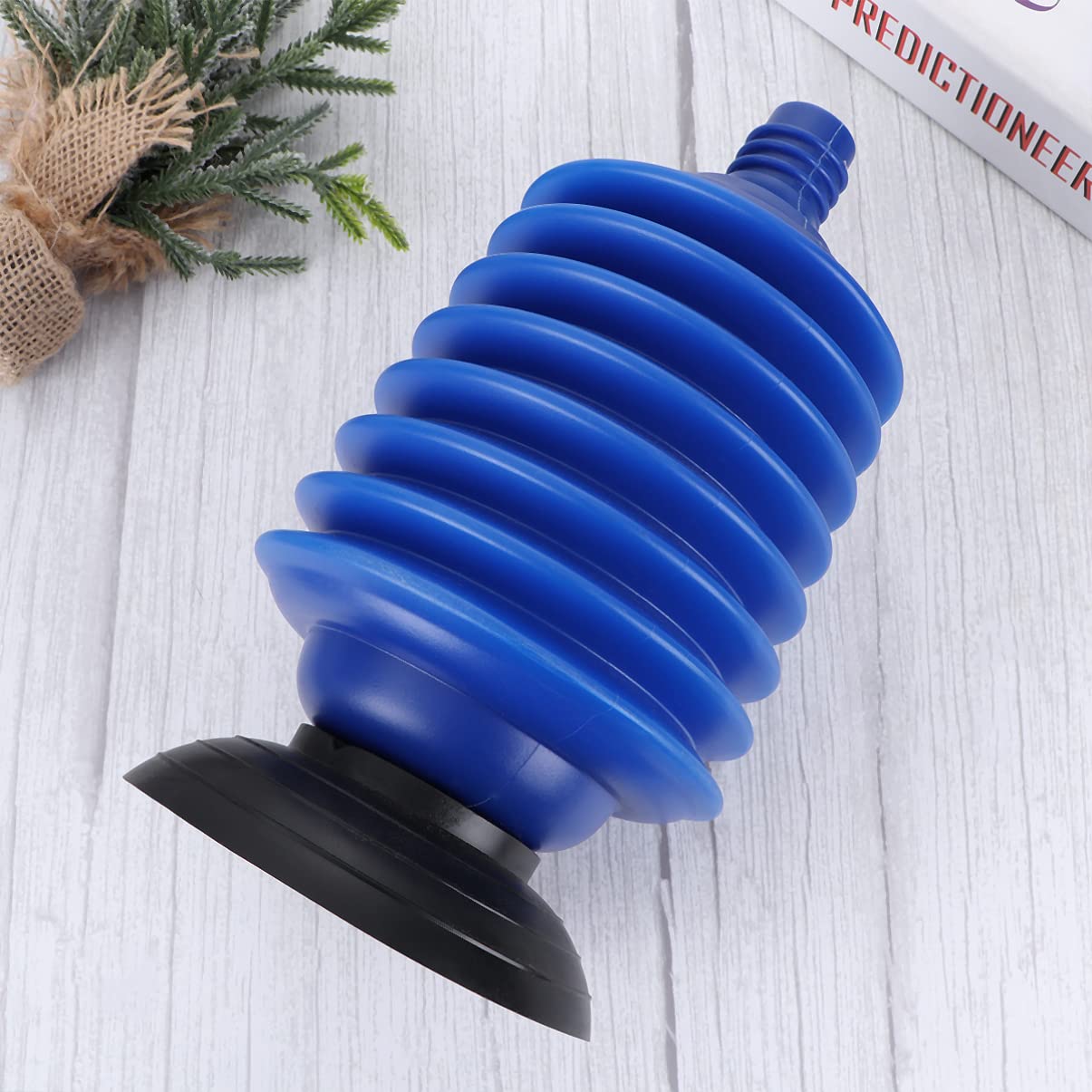 DOITOOL Heavy Duty Toilet Plunger - High Pressure Bathroom Plunger with Ergonomic Handle for Clogged Drains - Essential Bathroom Accessory for Home, Apartment & RV Use