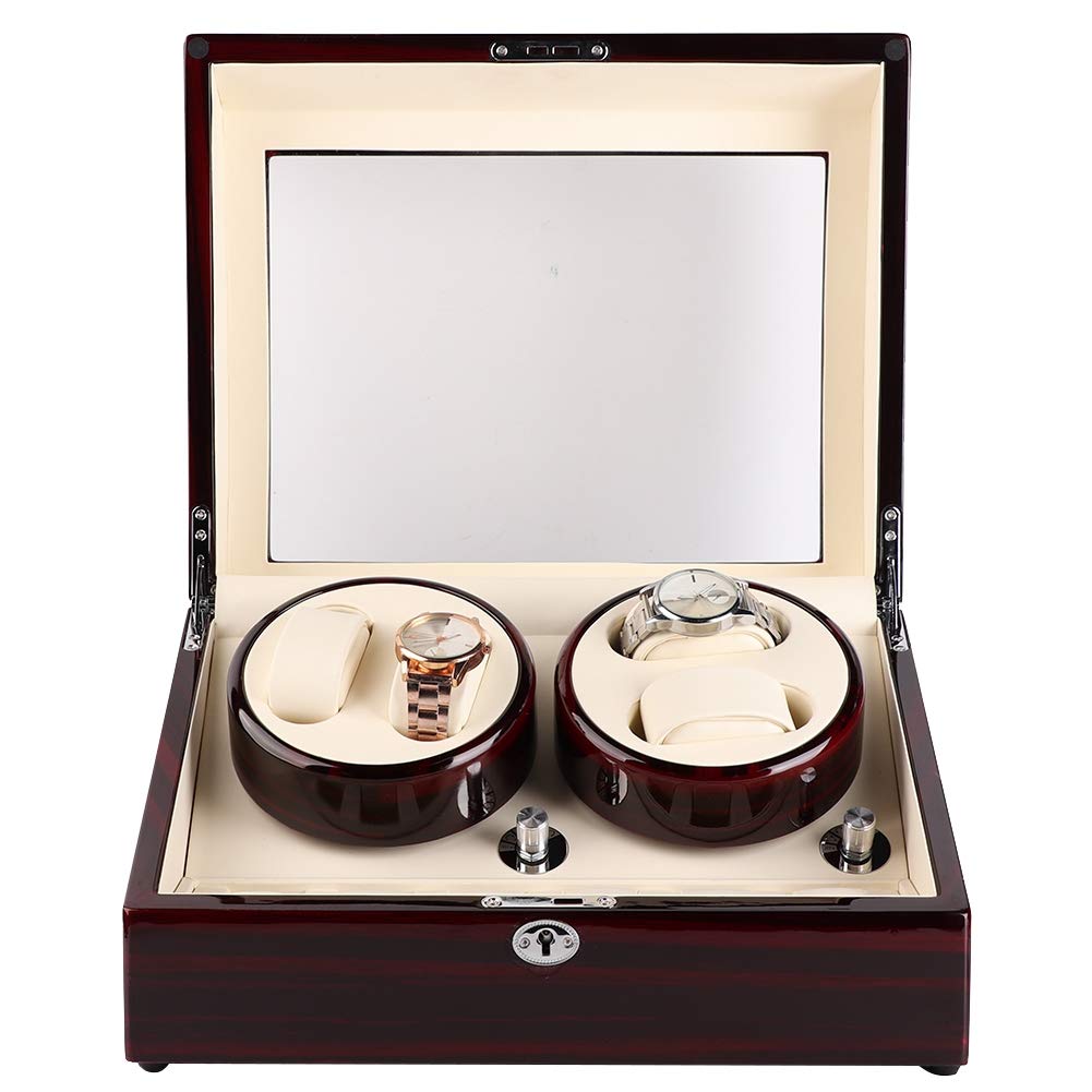 Automatic Watch Winder with 10 Motors - PU Leather Watch Display Case for Men & Women | Large Turntable Storage Box for Mechanical & Automatic Watches | Perfect for Home, Office & Jewelry Shop Display