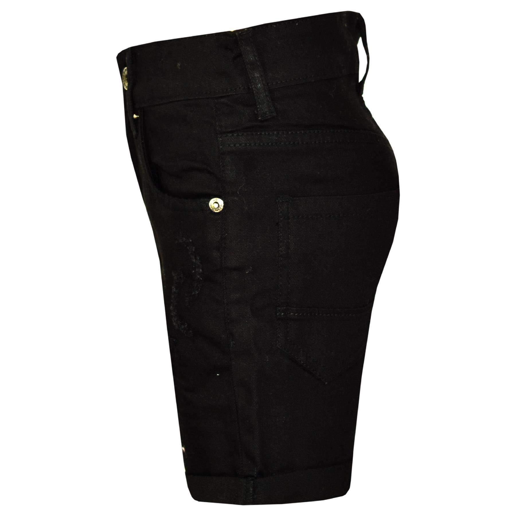 Boys' Ripped Black Denim Shorts - Stretch Comfort Jeans Pants for Kids Age 5-13 | Casual Summer Wear & Playtime Outfits