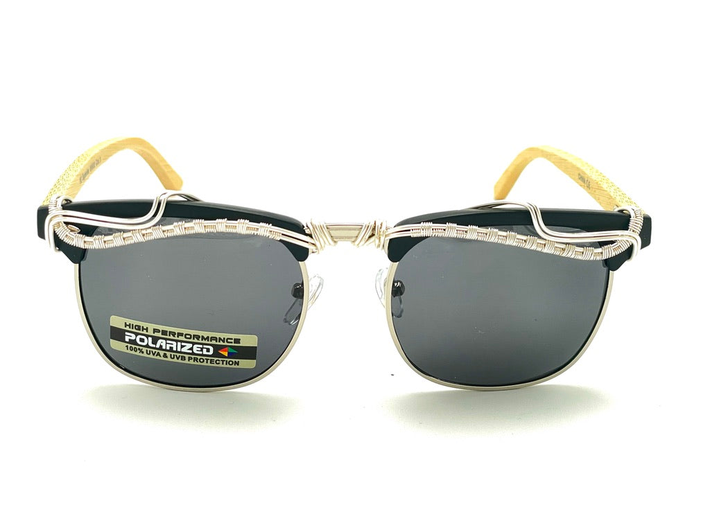 Polarized Bamboo Sunglasses - UV Protection, Lightweight & Stylish for Outdoor Activities, Driving, and Beach Vacations