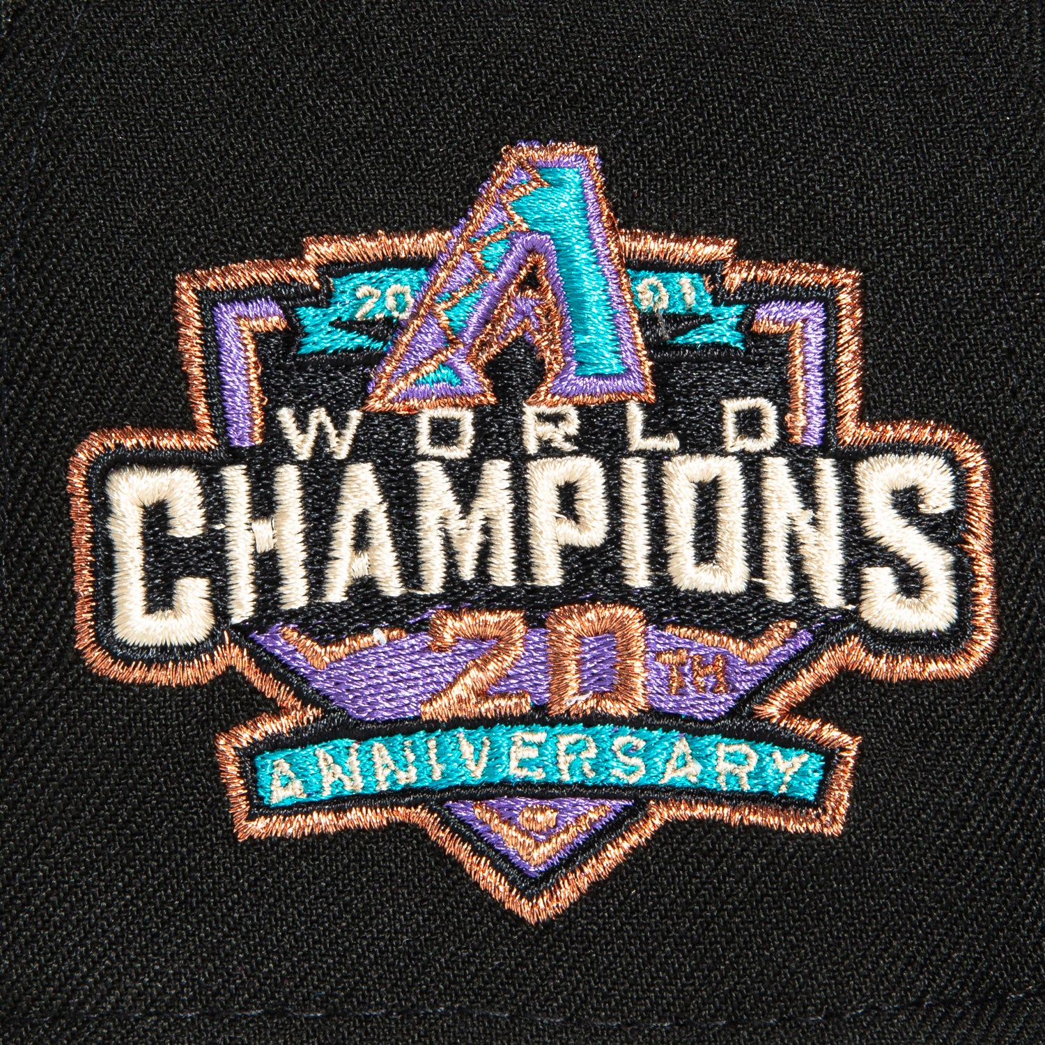 New Era 59Fifty Arizona Diamondbacks 20th Anniversary Champions Patch Snapback Hat - Black | MLB Baseball Cap for Men & Women | Perfect for Games, Fan Gear & Streetwear Fashion