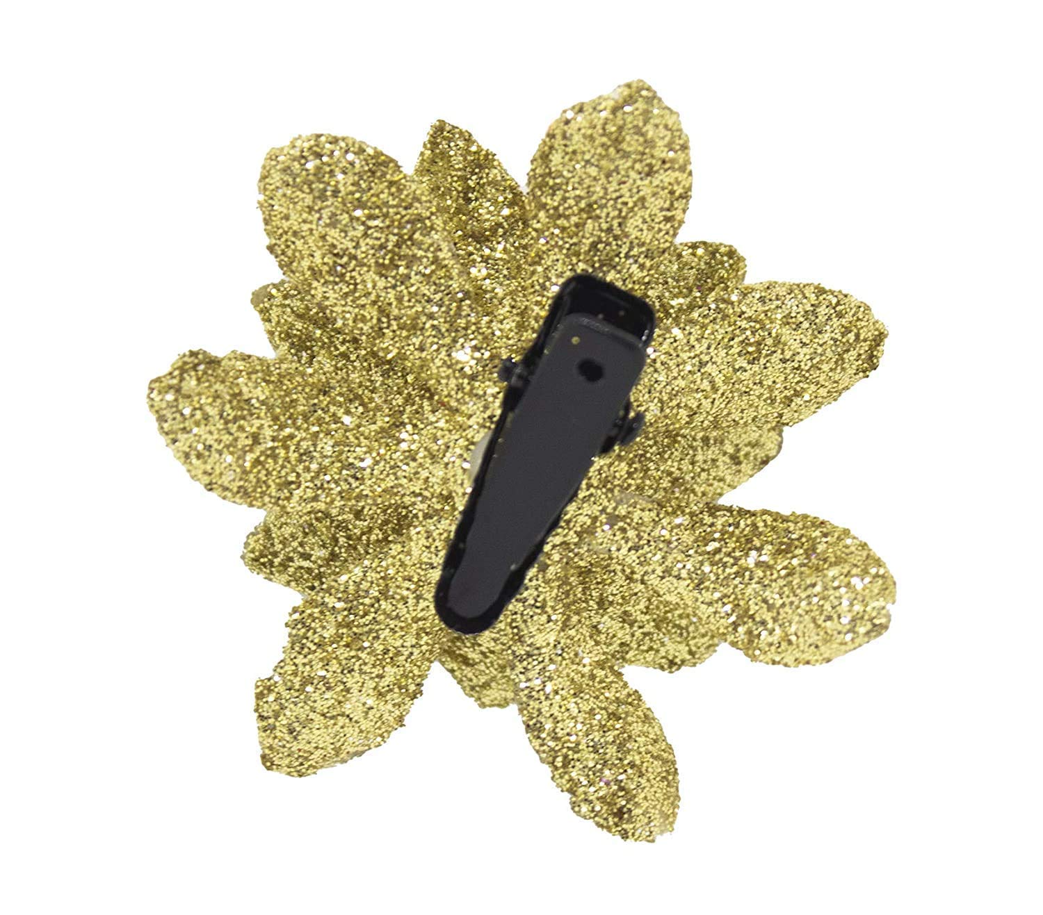 Glitter Hair Clips for Women & Girls - Golden Hair Accessories for Parties, Weddings & Everyday Style (Pack of 3)