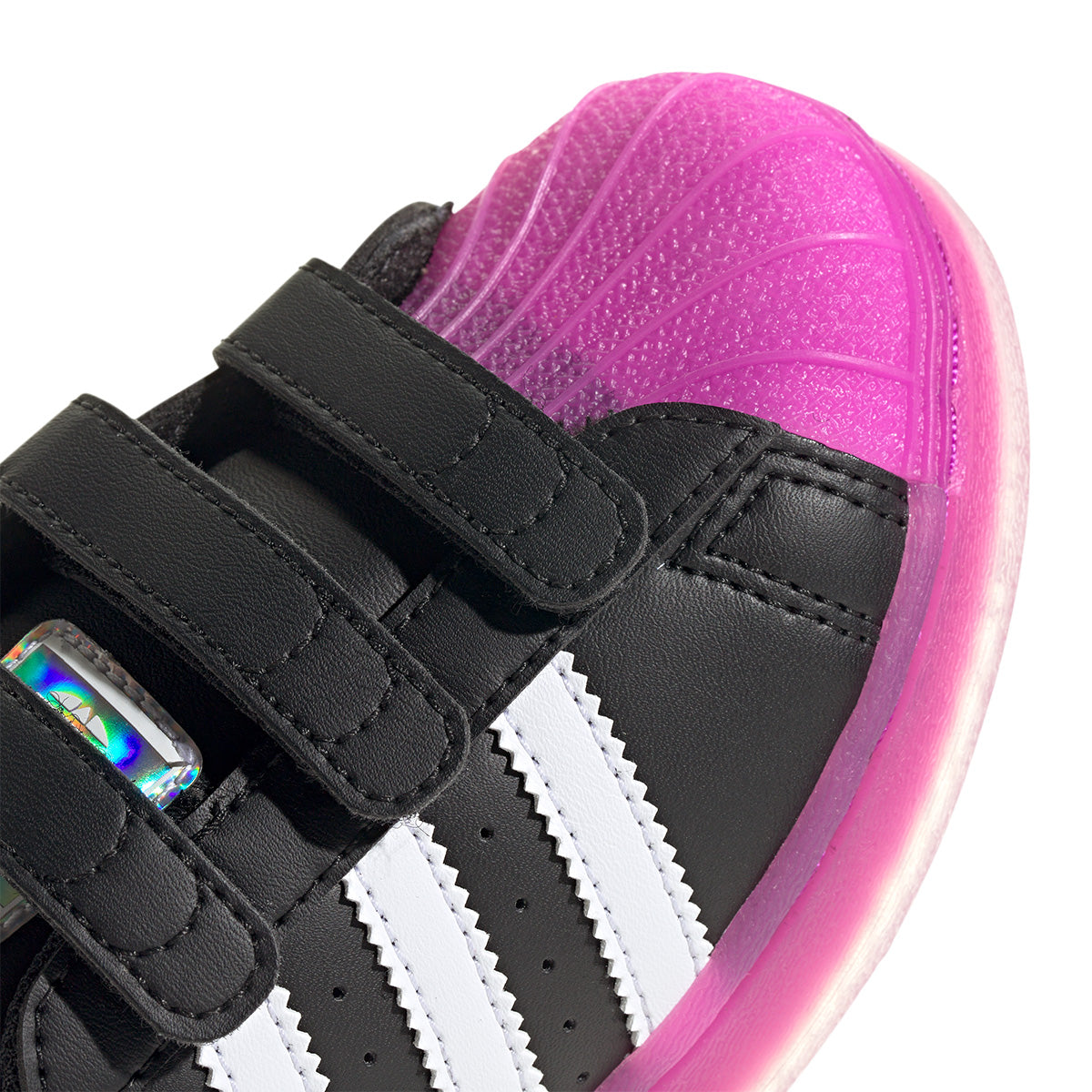 Kids Superstar LED Light Up Sneakers - Black | Light Up Shoes for Boys & Girls | Perfect for Parties, Halloween & Nighttime Safety