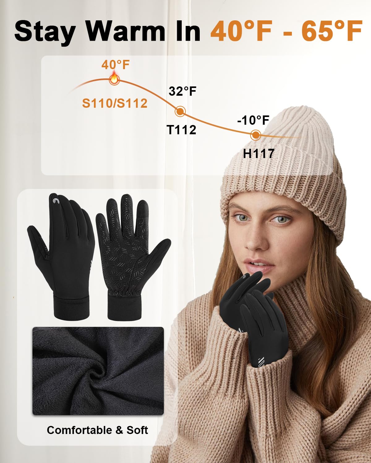 RIGWARL Waterproof Winter Gloves for Men & Women - Touchscreen Compatible Cold Weather Gloves for Skiing, Snowboarding & Outdoor Activities