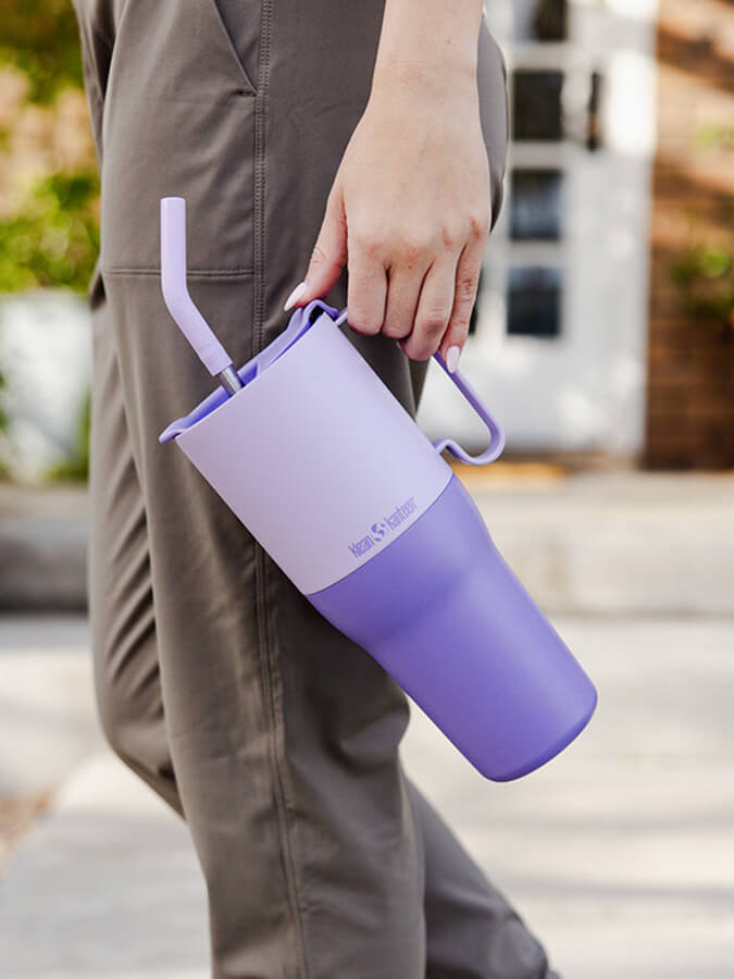Klean Kanteen Rise 36oz (1065ml) Stainless Steel Tumbler with Straw Lid - Insulated Travel Mug for Hot & Cold Drinks, Perfect for Office, Gym, Hiking and Outdoor Activities