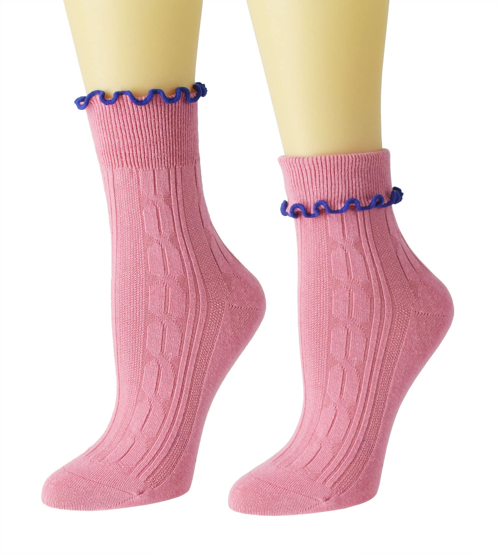 SRYL Women's Ankle Socks 3 Pack - Cotton Ruffle Cuff Socks for Casual Wear & Outfits