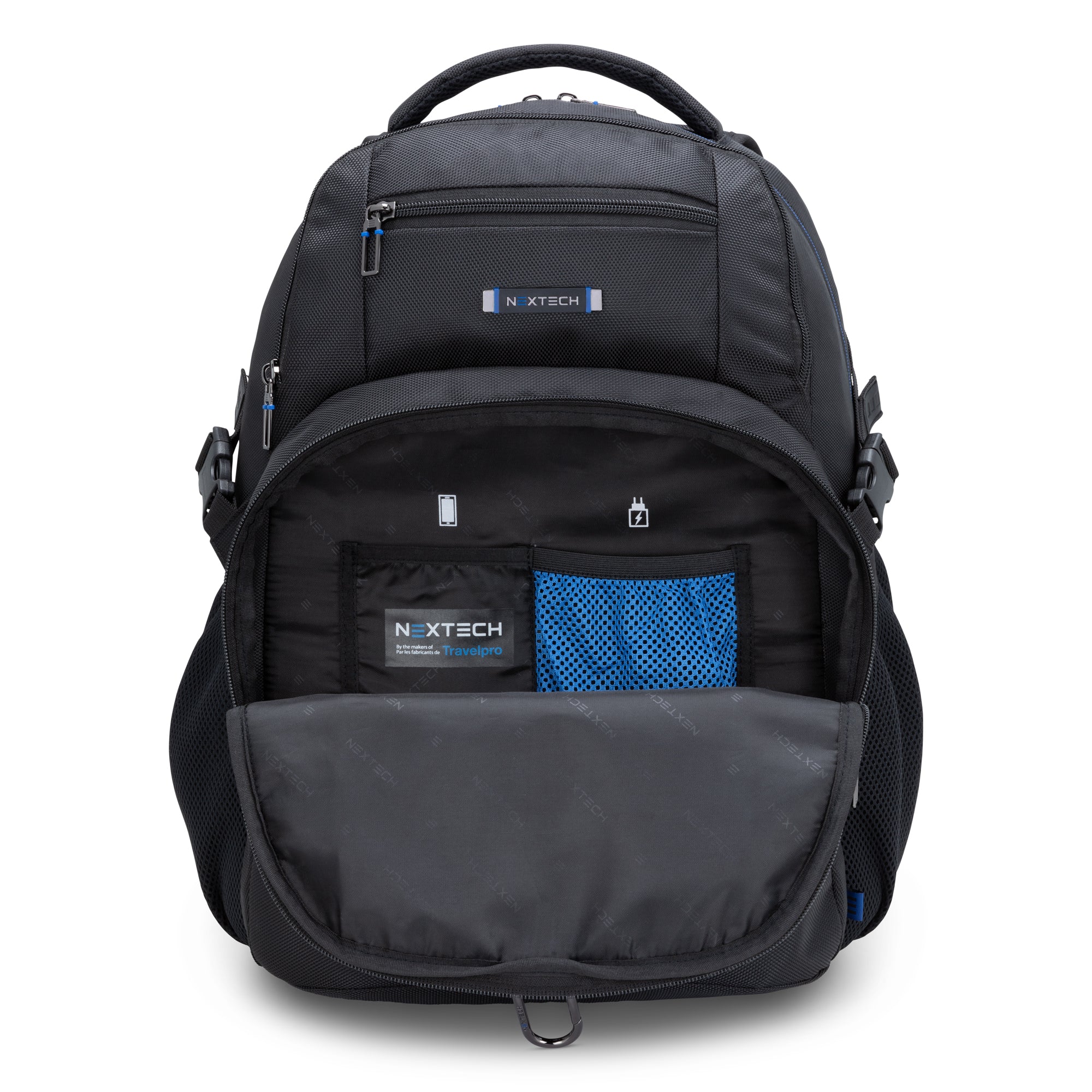Nextech Professional Business Backpack for Men & Women - Waterproof Laptop Backpack with USB Charging Port - Perfect for Office, Travel, and Commuting